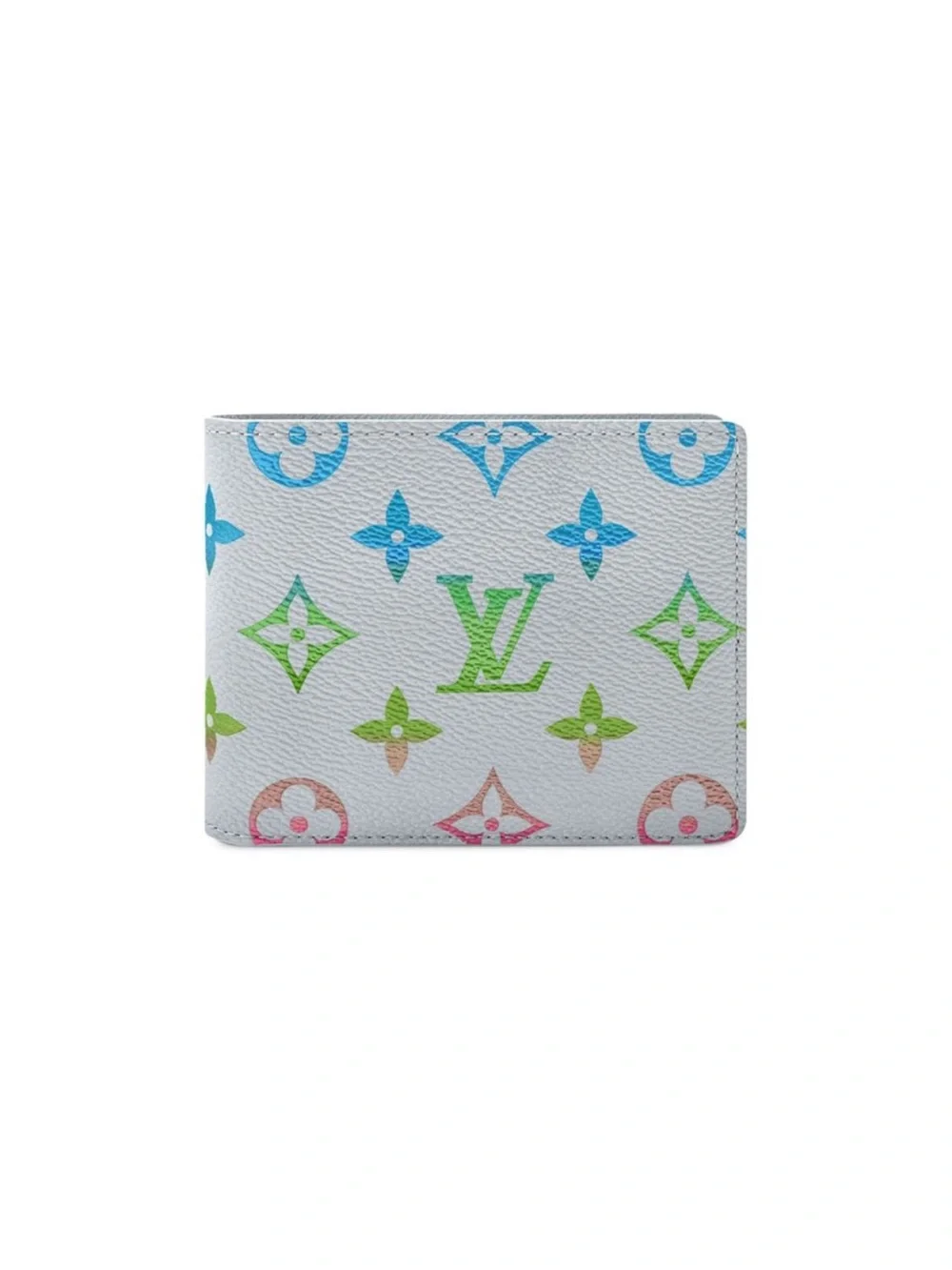 NEW Louis Vuitton Mens Multicolor Monogram Iridescent Canvas Bifold Wallet